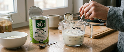 Разведение сухого молока