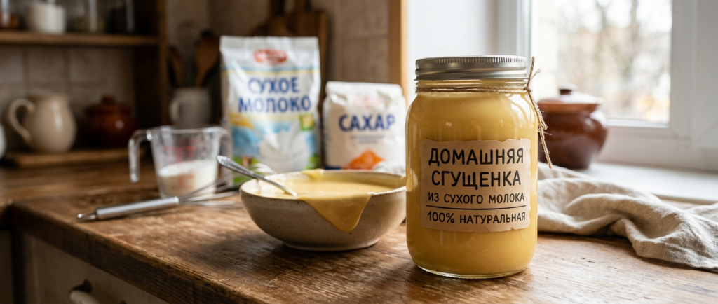 Домашняя сгущёнка из сухого молока